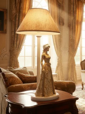 Pied de lampe "France" Banc marbre