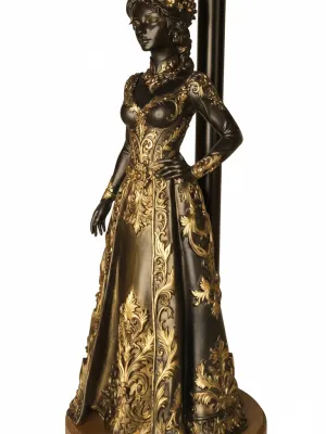 Pied de Lampe "France" noir bronze
